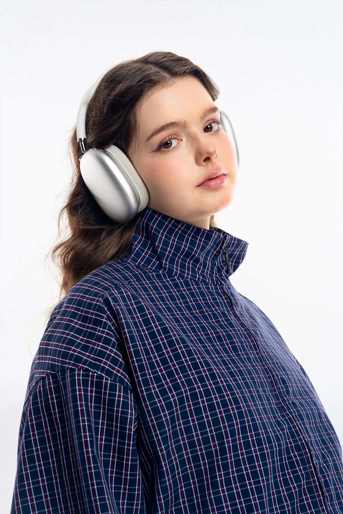 [PUSHPUSH] GINGHAM ZIP JACKET