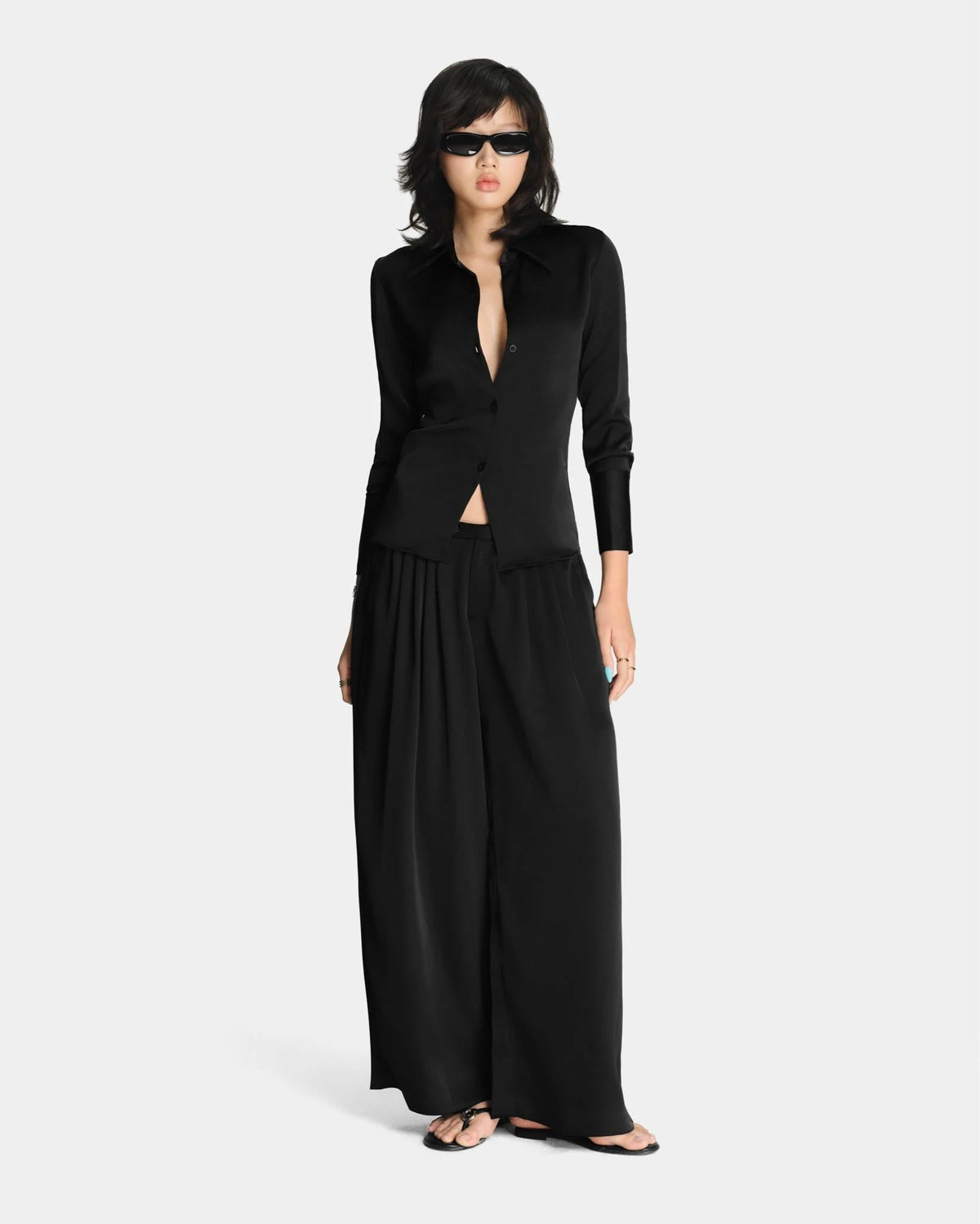[MAHU] SILK SLIM SHIRT