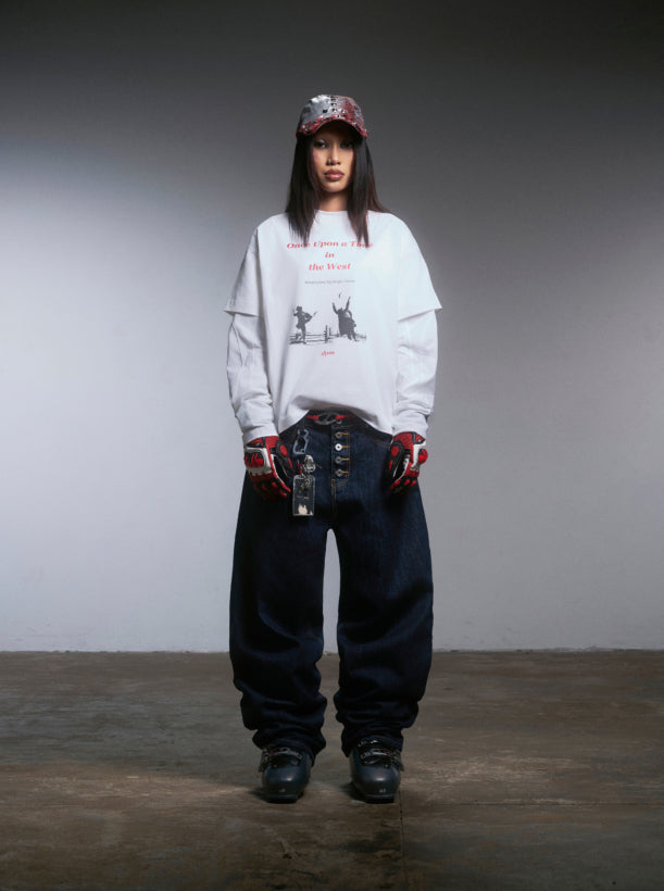 [DAPPERANDMORE] LOOSE FIT RAW DENIM PANTS