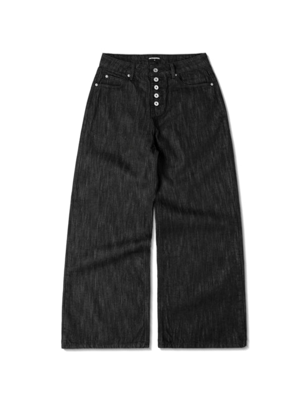 [DAPPERANDMORE] LOOSE FIT RAW DENIM PANTS