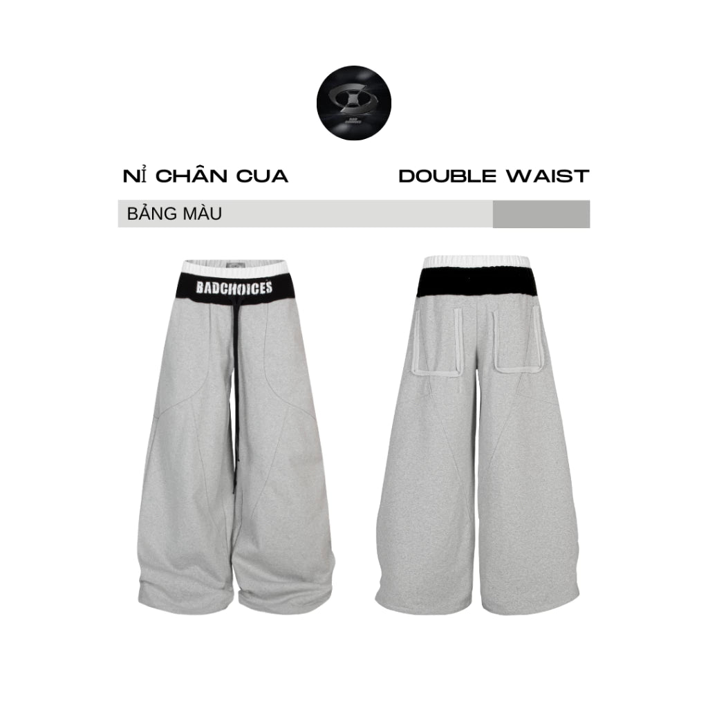 [BADCHOICE] DOUBLE WAIST PANTS