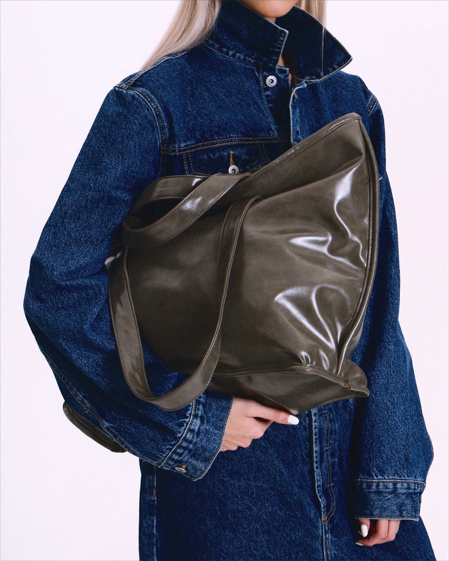 [SENSSE] ANDIAMO FAUX LEATHER TOTE BAG
