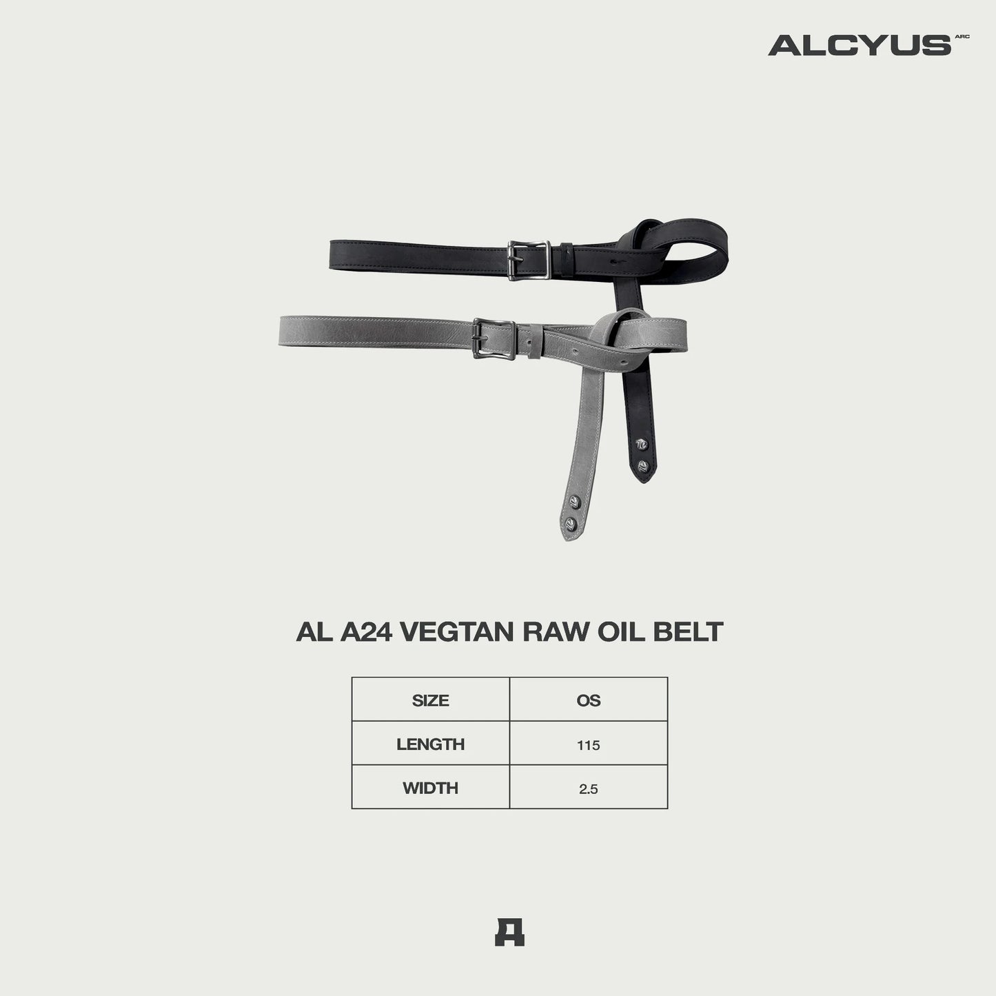 [ALCYUS] A24 VEGTAN RAW OIL BELT