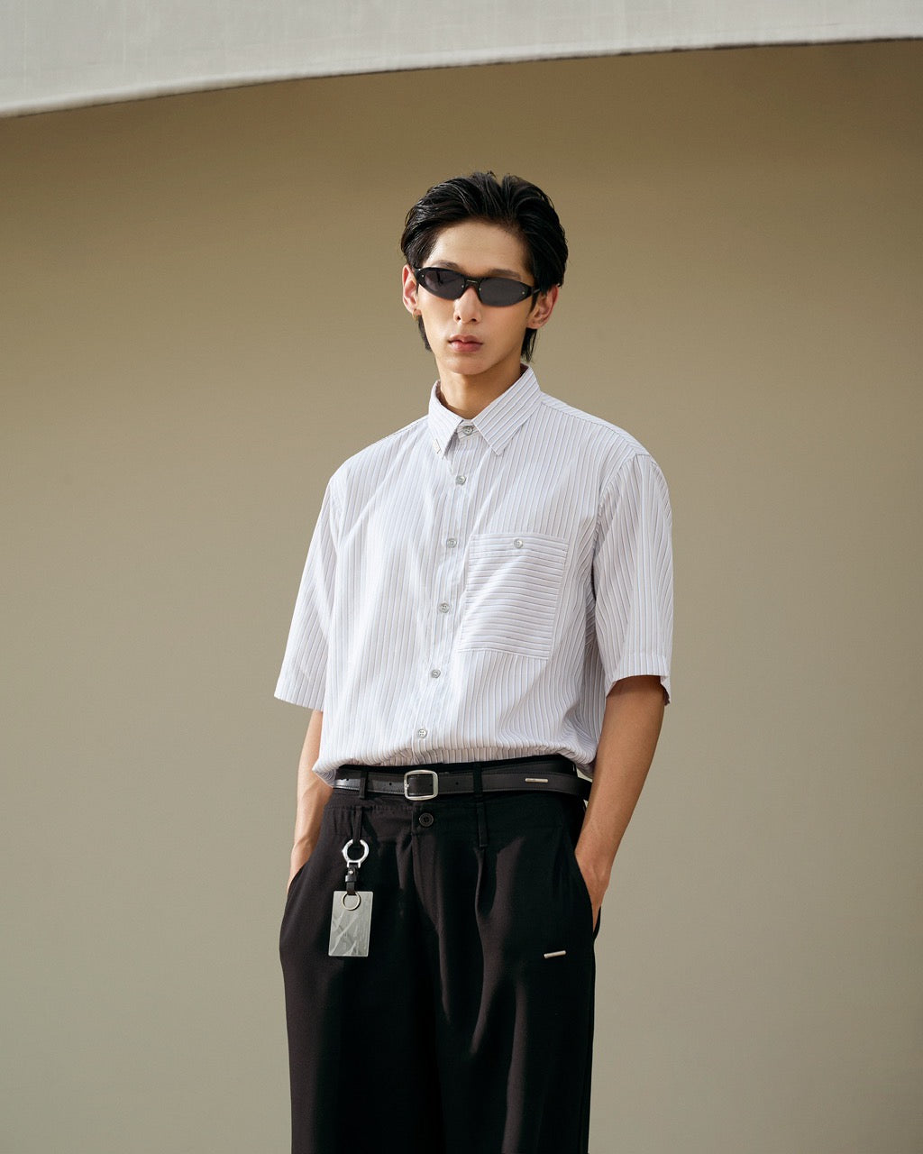 [95PROJECT] STRIPED BOXY SHIRT