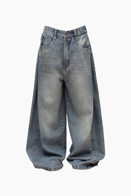 [HYPNOTISM] PLEATED WIDE JEANS