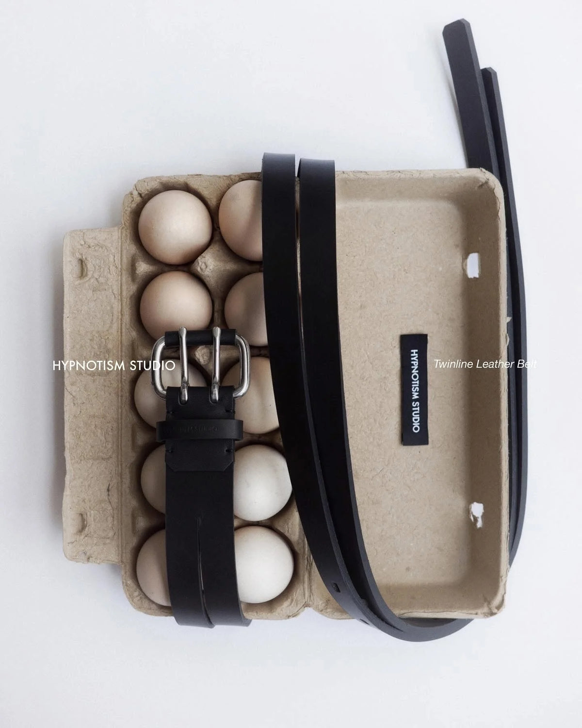 [HYPNOTISM] TWINLINE LEATHER BELT