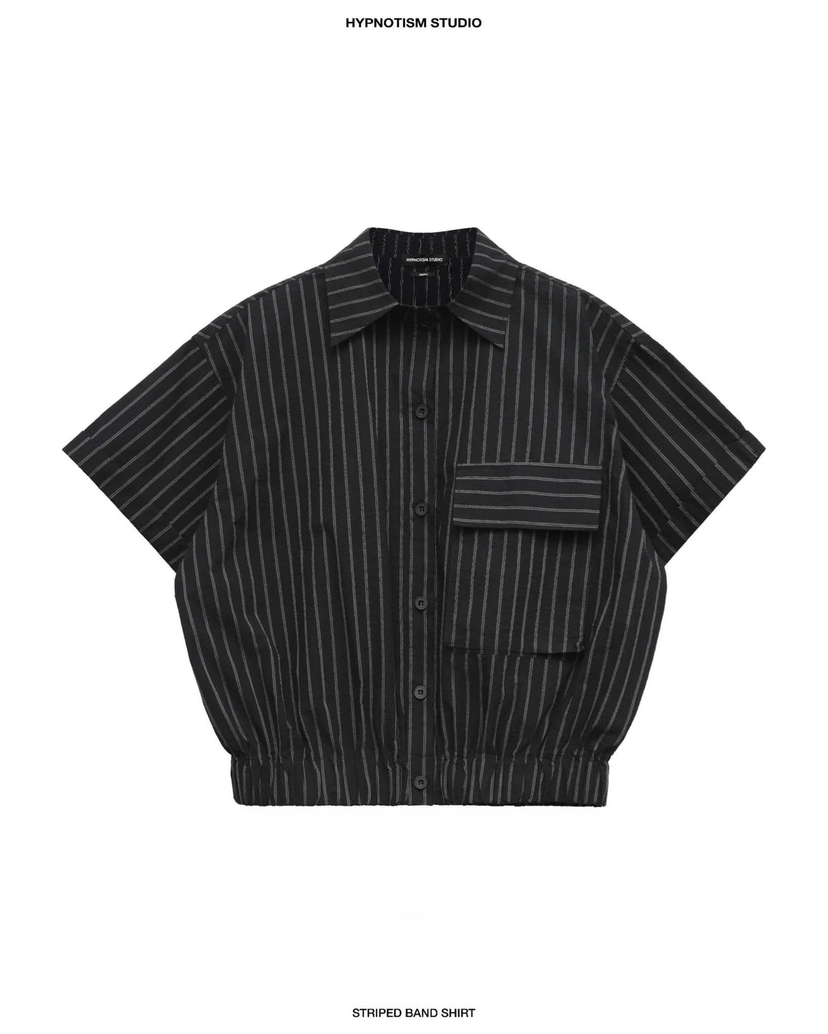 [HYPNOTISM] STRIPED BAND SHIRT