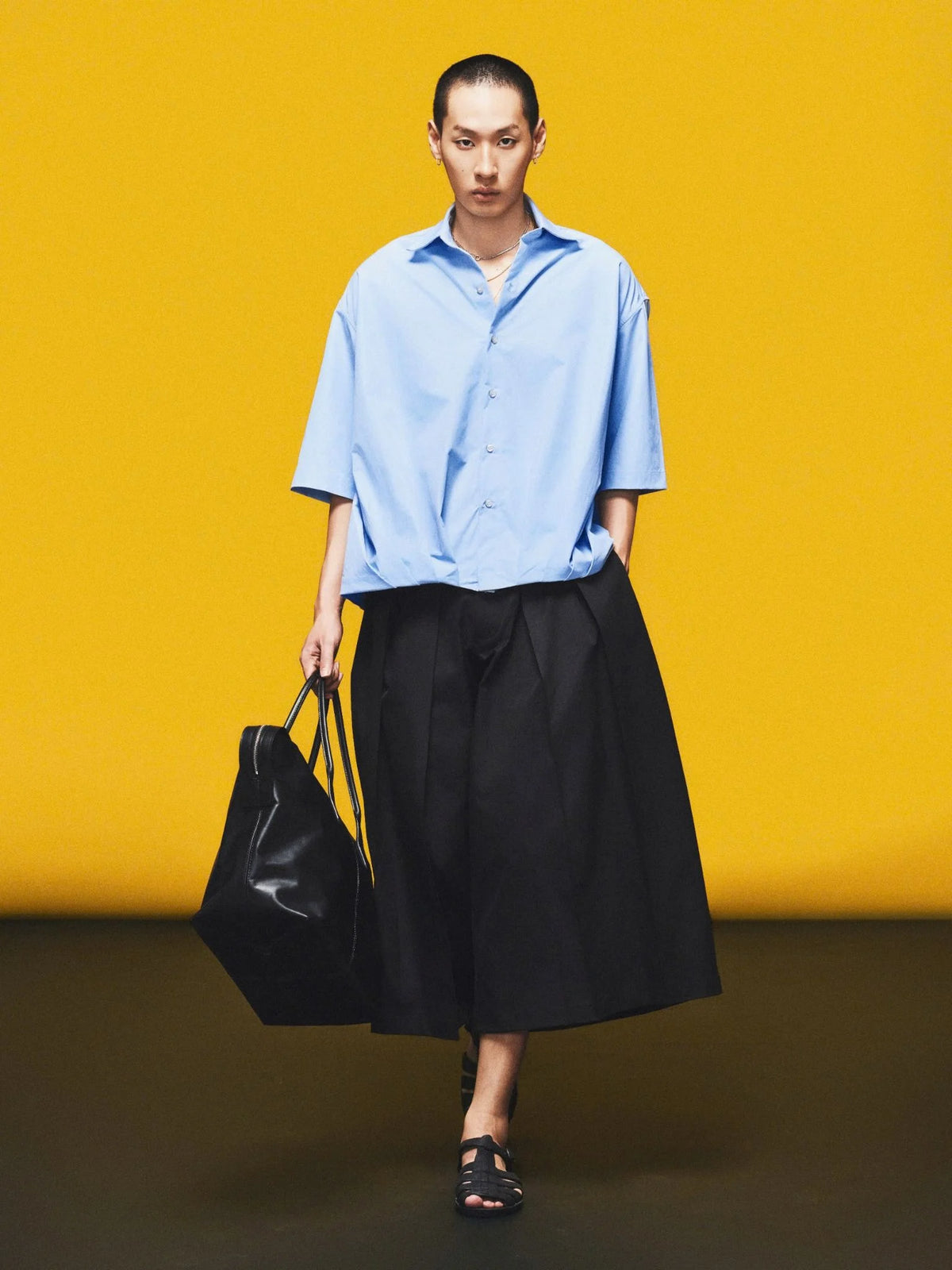 [HYPNOTISM] OVERLAP CULOTTE PANTS