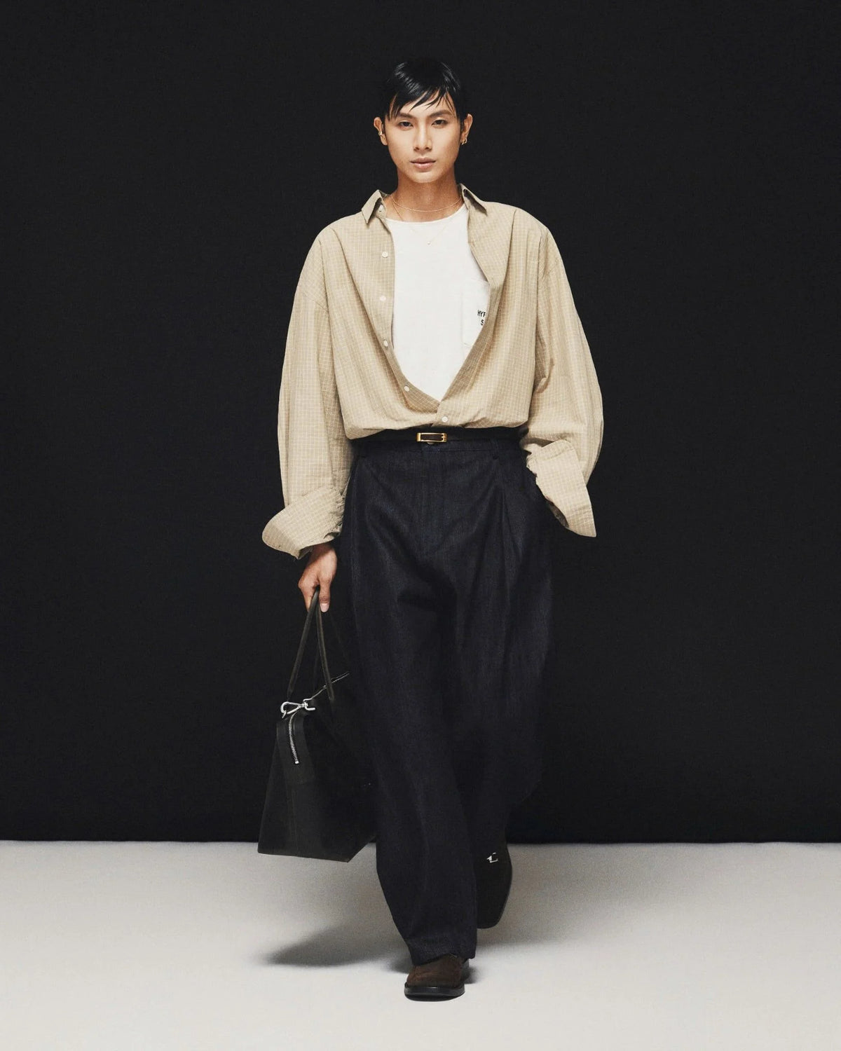 [HYPNOTISM] RAW LOOM DENIM PANTS