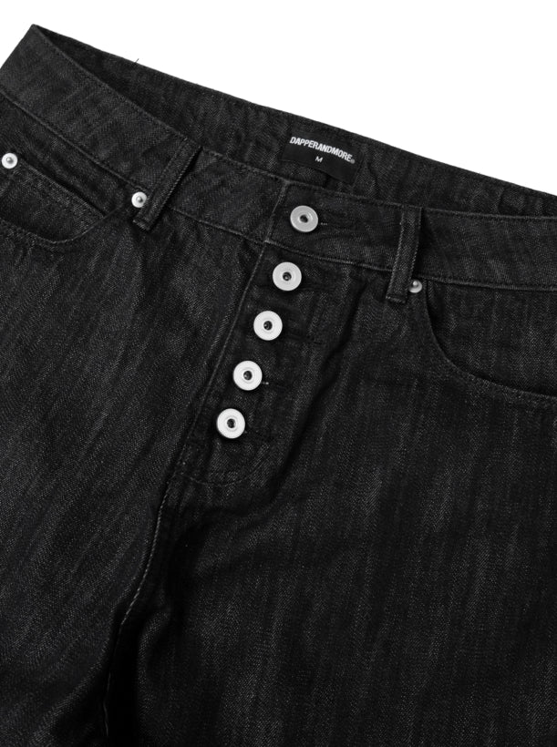 [DAPPERANDMORE] LOOSE FIT RAW DENIM PANTS