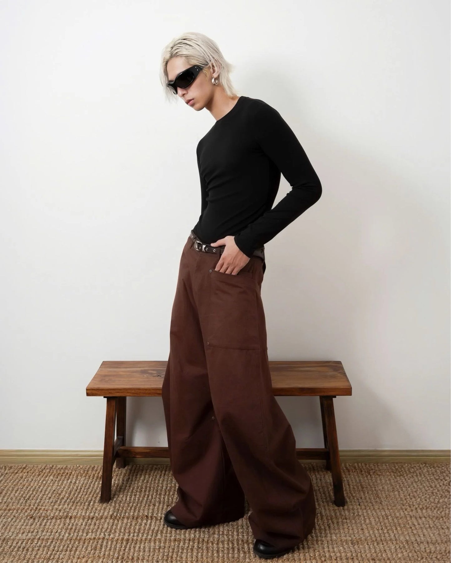 [MAHU] WIDE-LEG PANTS