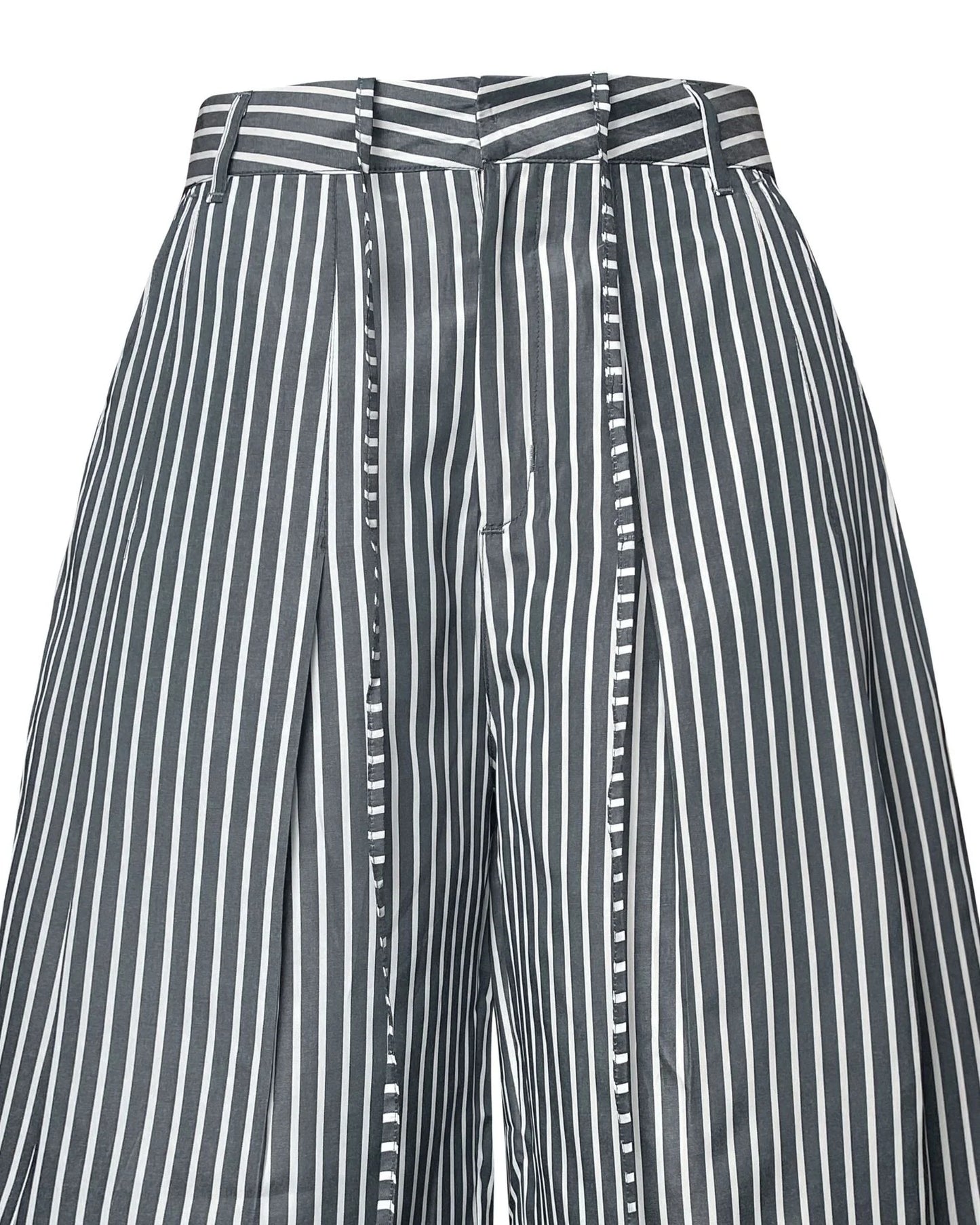 [HYPNOTISM] STRIPED CURVY TROUSERS