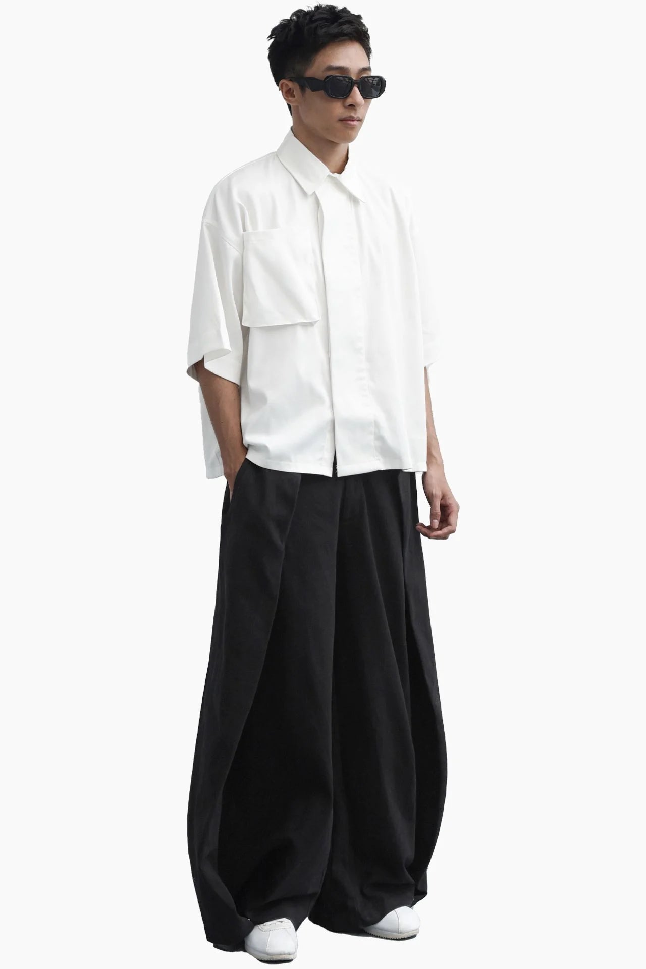 [HYPNOTISM] LOOSE WIDE PLEAT PANTS
