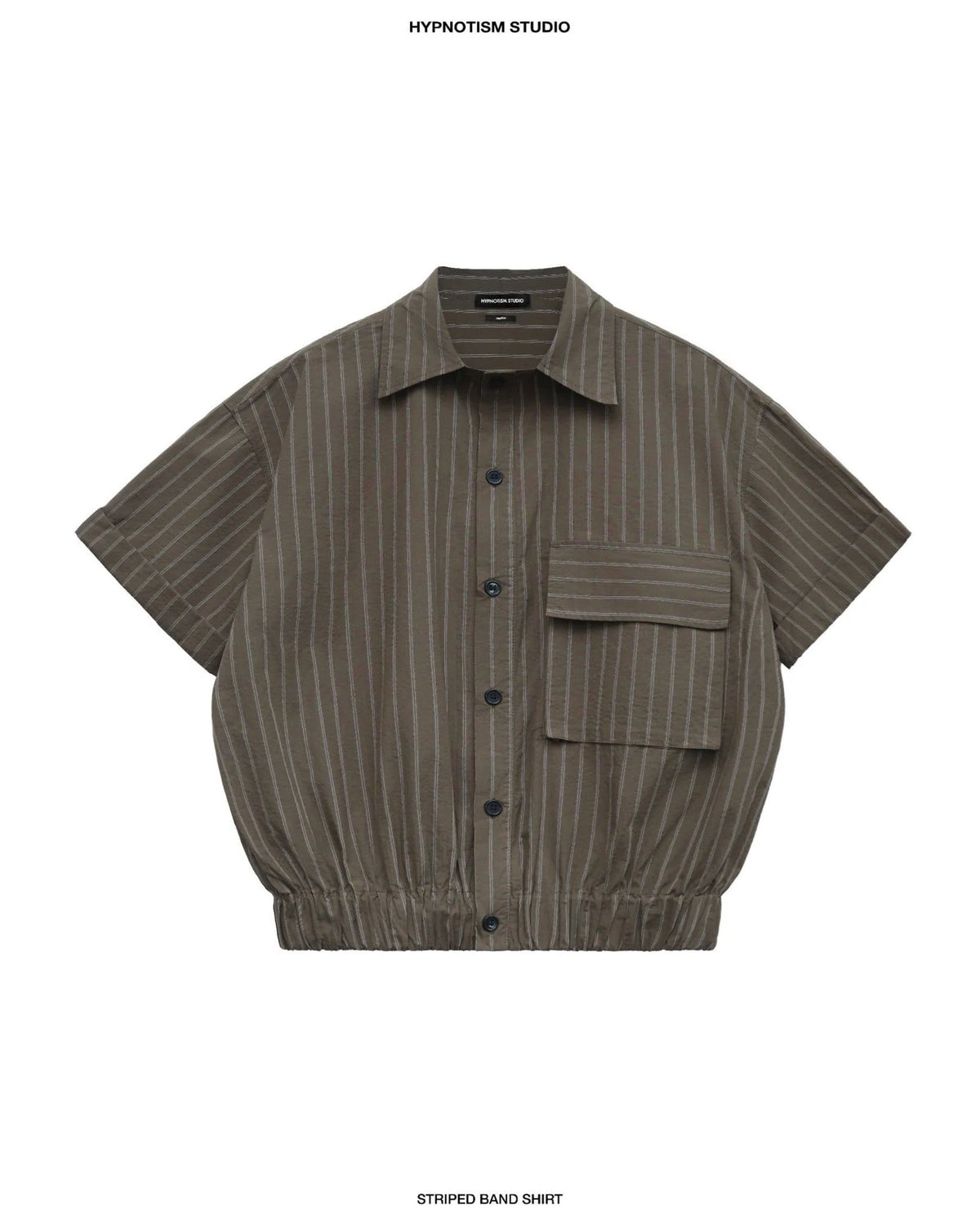 [HYPNOTISM] STRIPED BAND SHIRT