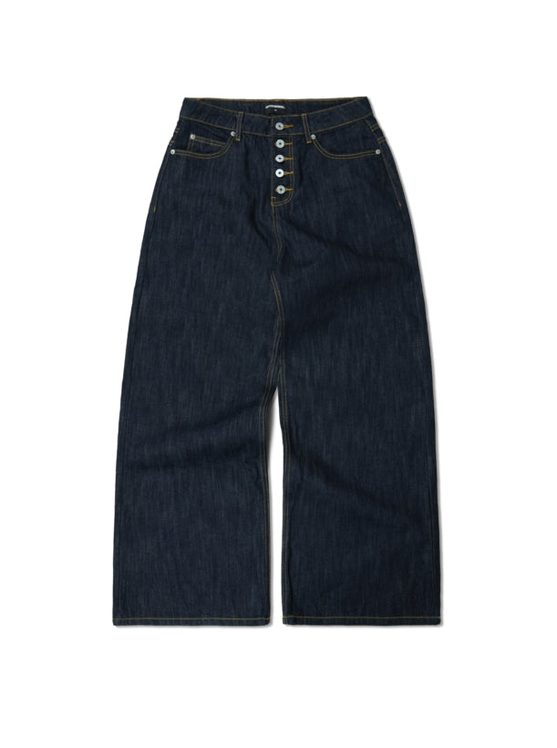 [DAPPERANDMORE] LOOSE FIT RAW DENIM PANTS