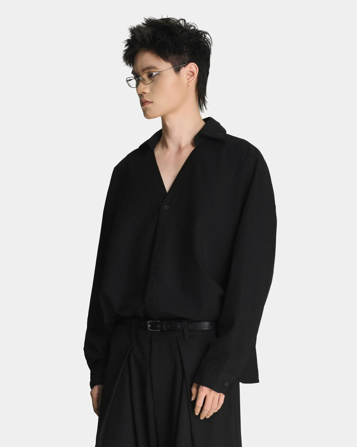 [MAHU] COLLARED CARDIGAN SHIRT
