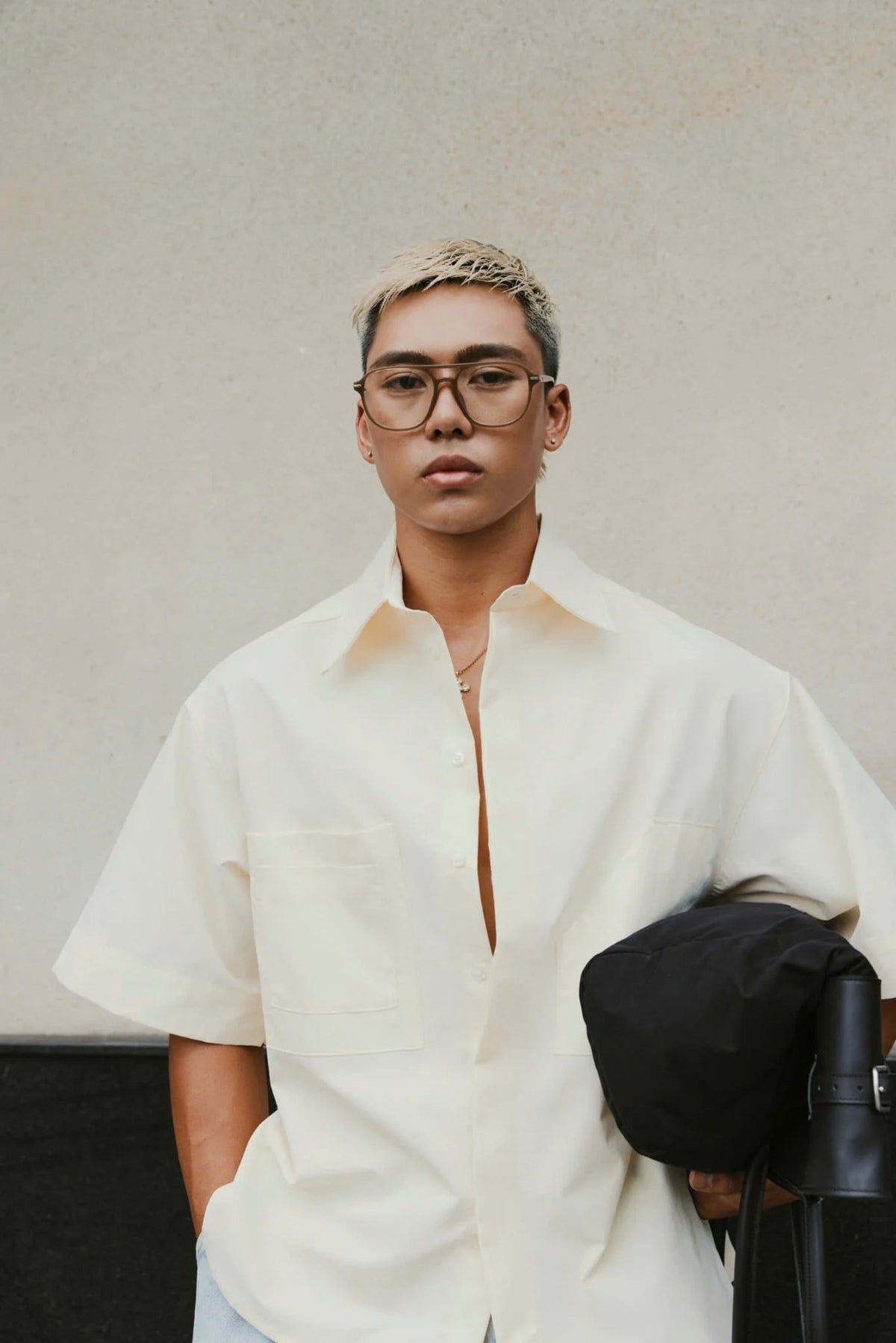 [HYPNOTISM] PATCH POCKETS SHIRT
