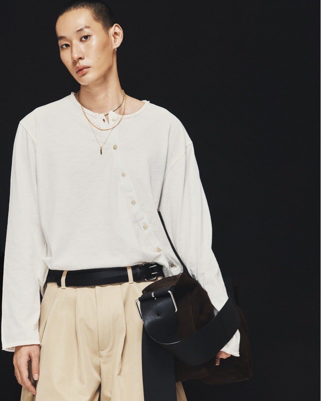 [HYPNOTSIM] LOOSEHOLD LEATHER BAG