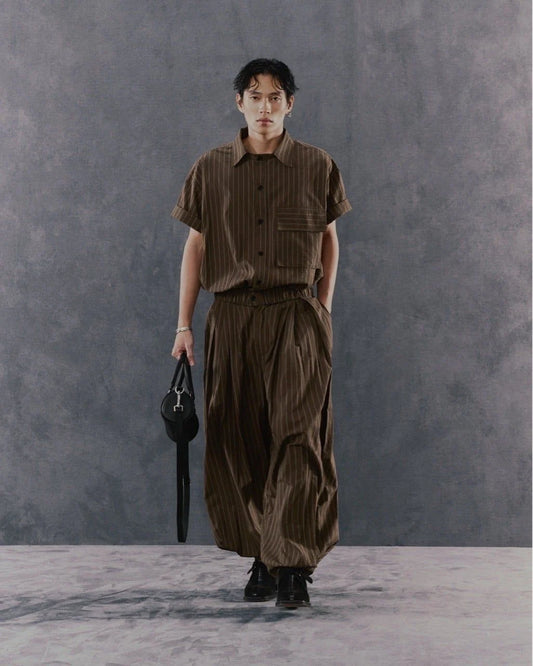 [HYPNOTISM] PUFF STRIPED PANTS