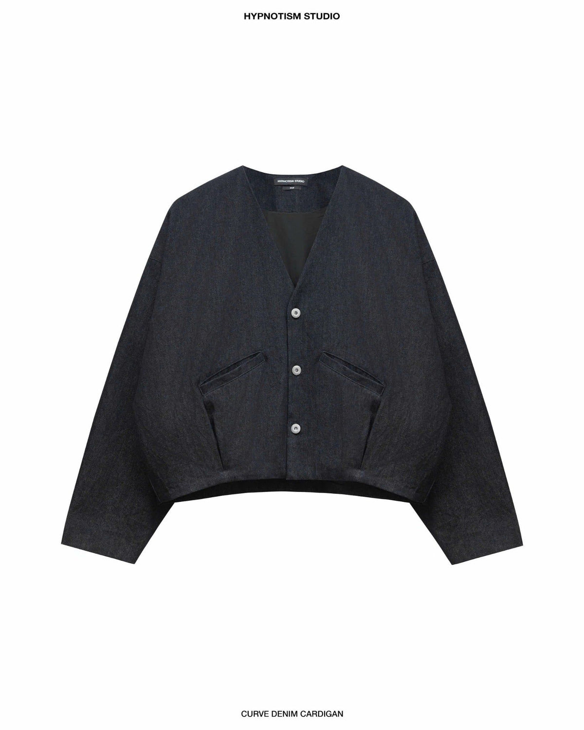 [HYPNOTISM] CURVE DENIM CARDIGAN