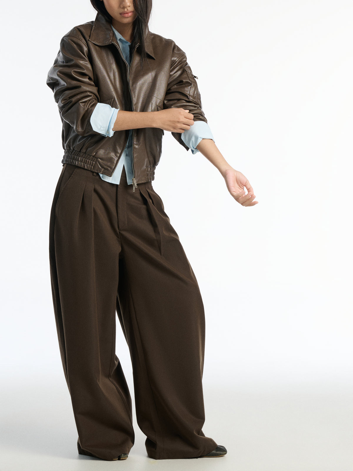 [95PROJECT] LINED BARREL PANTS