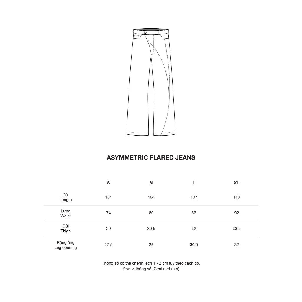 [95PROJECT] ASYMMETRIC FLARED JEAN