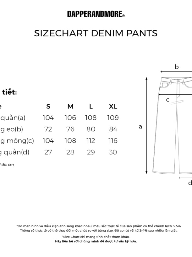 [DAPPERANDMORE] LOOSE FIT RAW DENIM PANTS