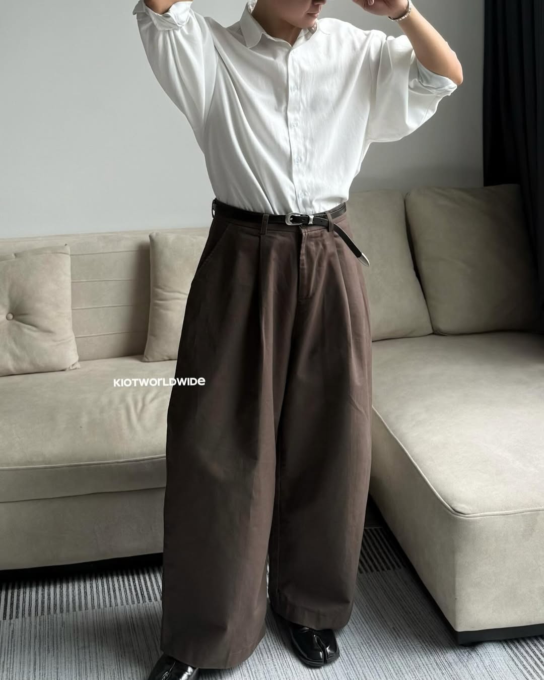[TIEMDOKIOT] BOLD WIDE LEG TROUSERS