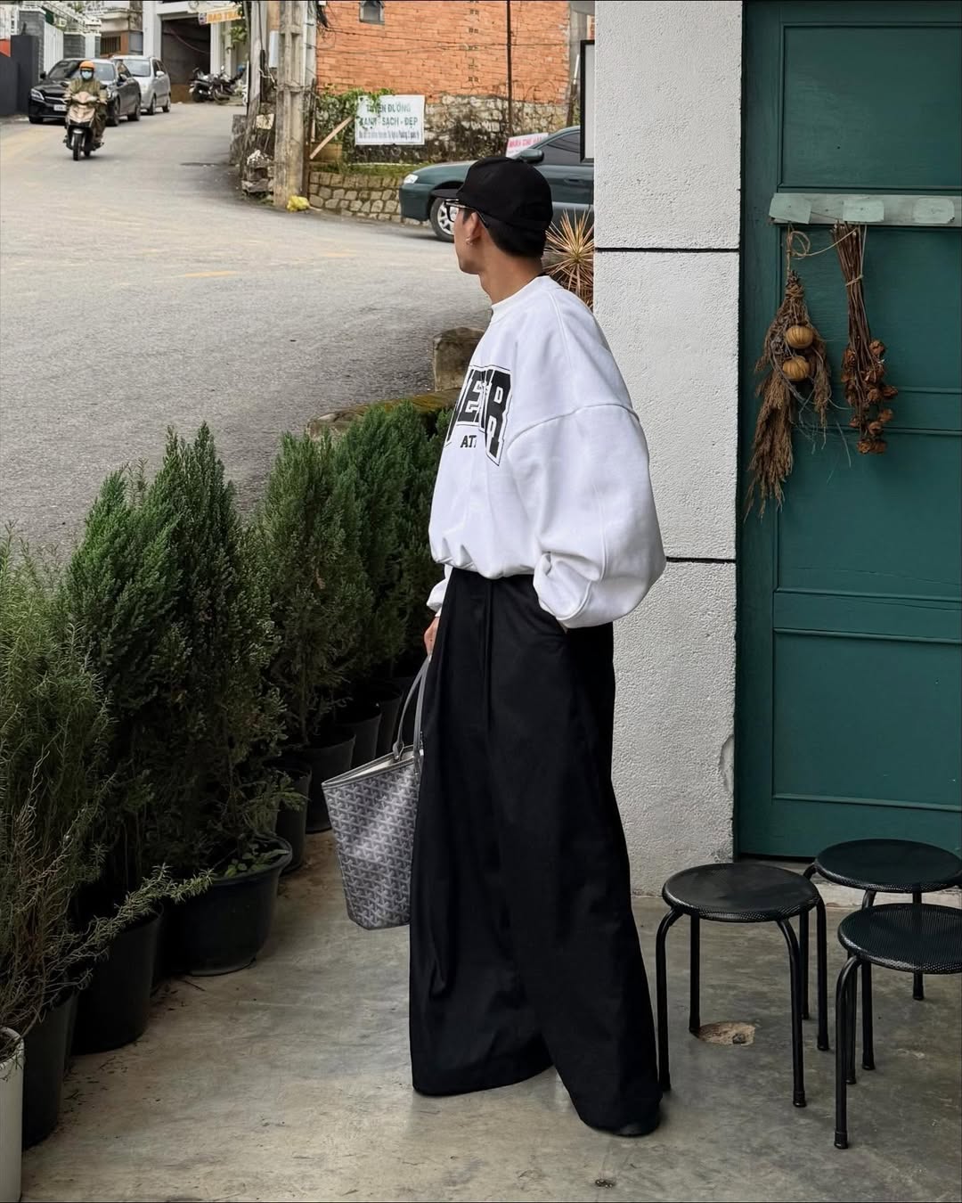 [TIEMDOKIOT] BOLD WIDE LEG TROUSERS