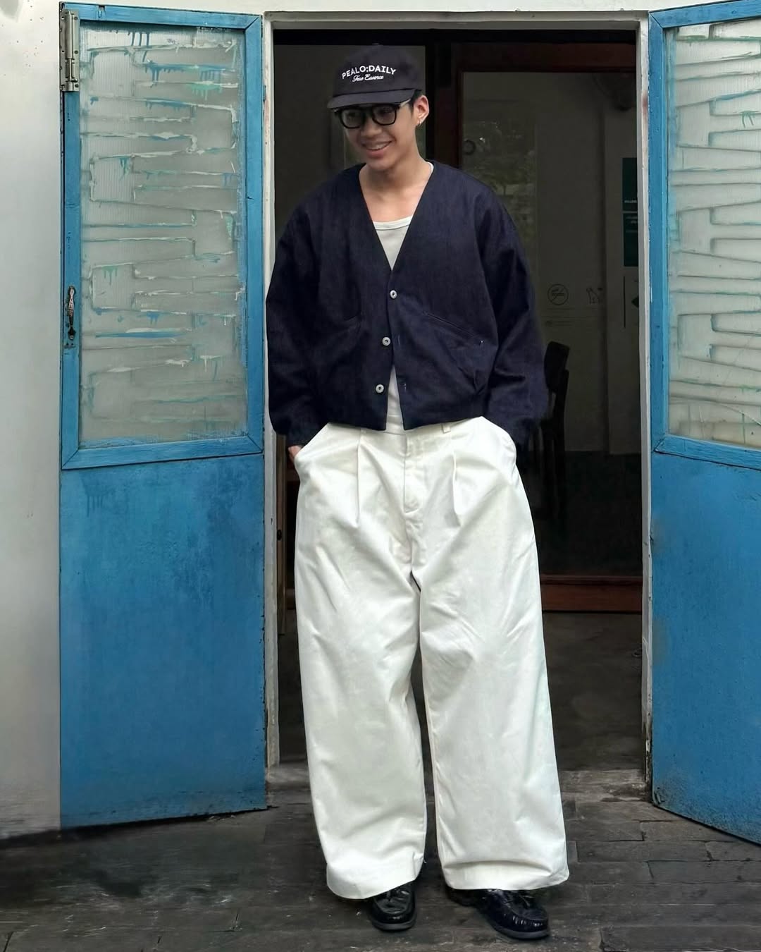 [TIEMDOKIOT] BOLD WIDE LEG TROUSERS
