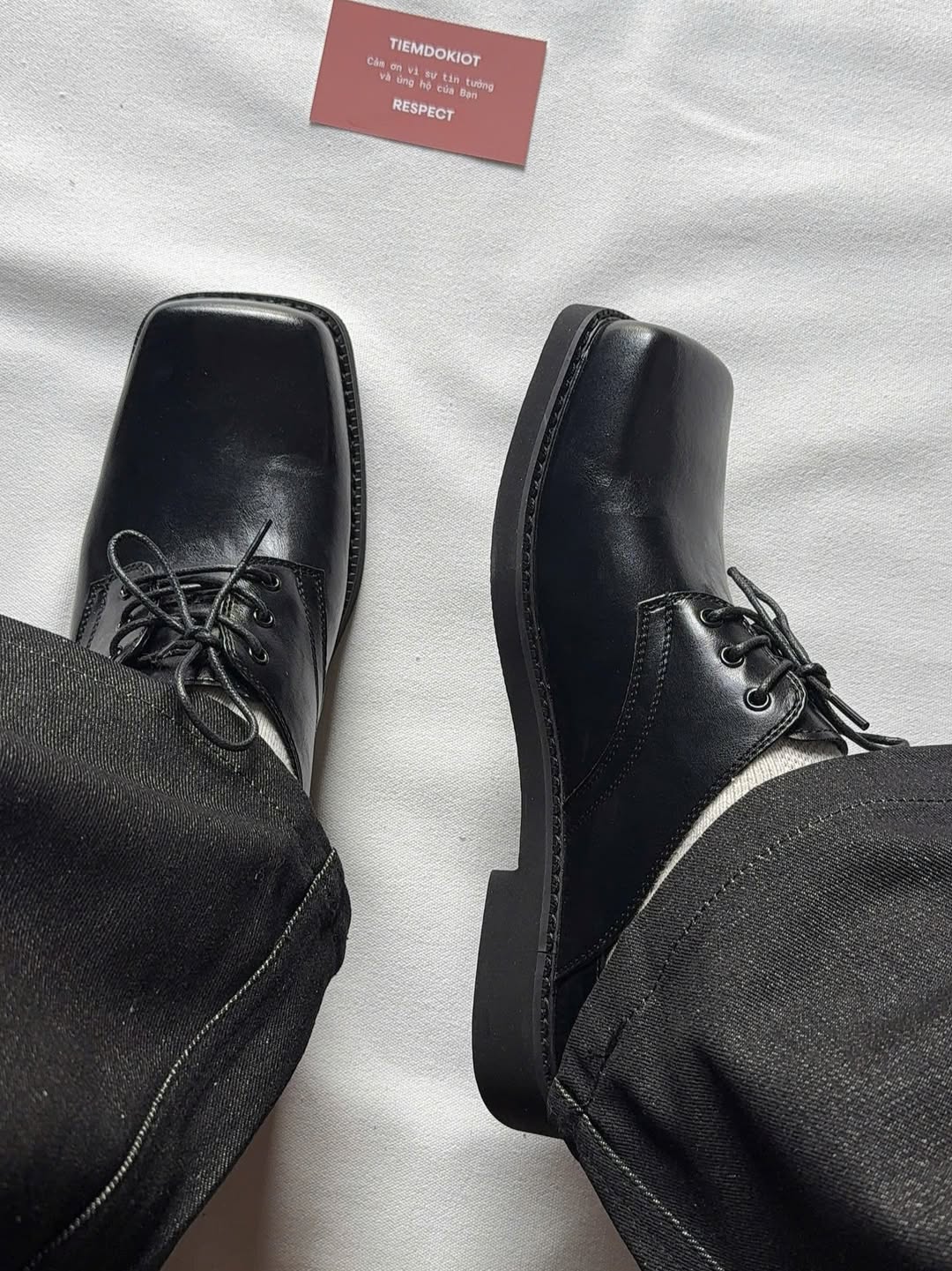 [TIEMDOKIOT] SQUARE-TOE MULES
