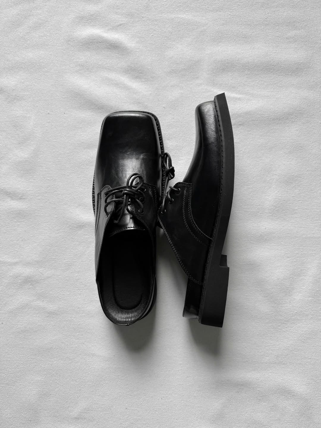 [TIEMDOKIOT] SQUARE-TOE MULES