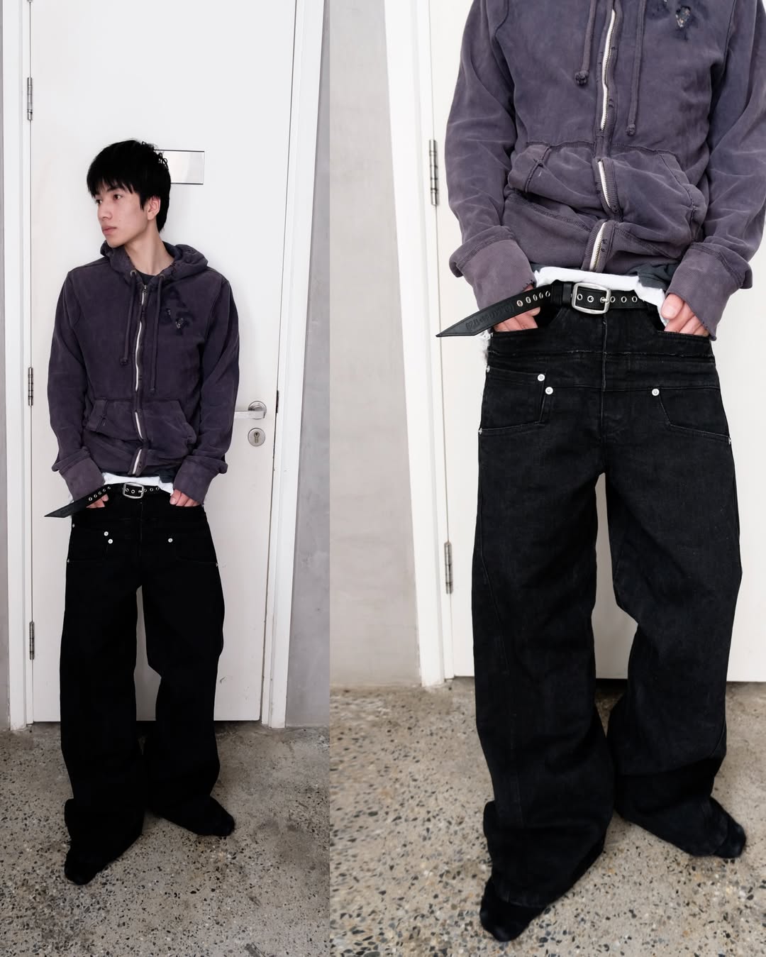 [1729] CUT-UP ENGINEERED JEANS