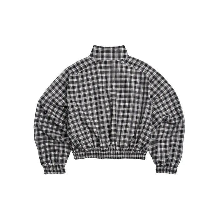 [PUSHPUSH] GINGHAM ZIP JACKET