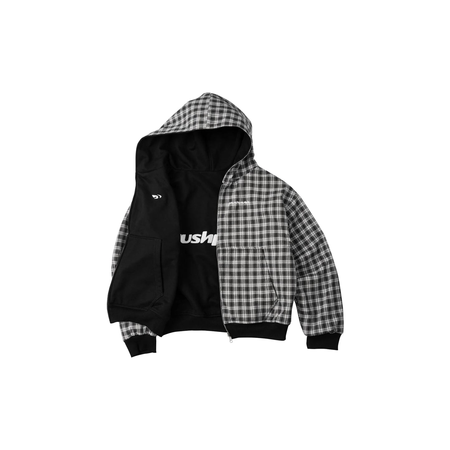 [PUSHPUSH] FLIPSIDE ZIP HOOIDE