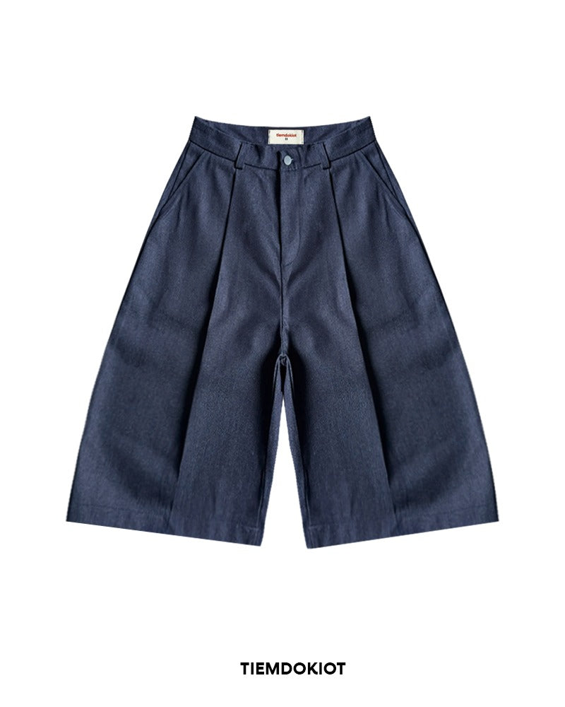 [TIEMDOKIOT] RAWDENIM SHORT WIDE - LEG