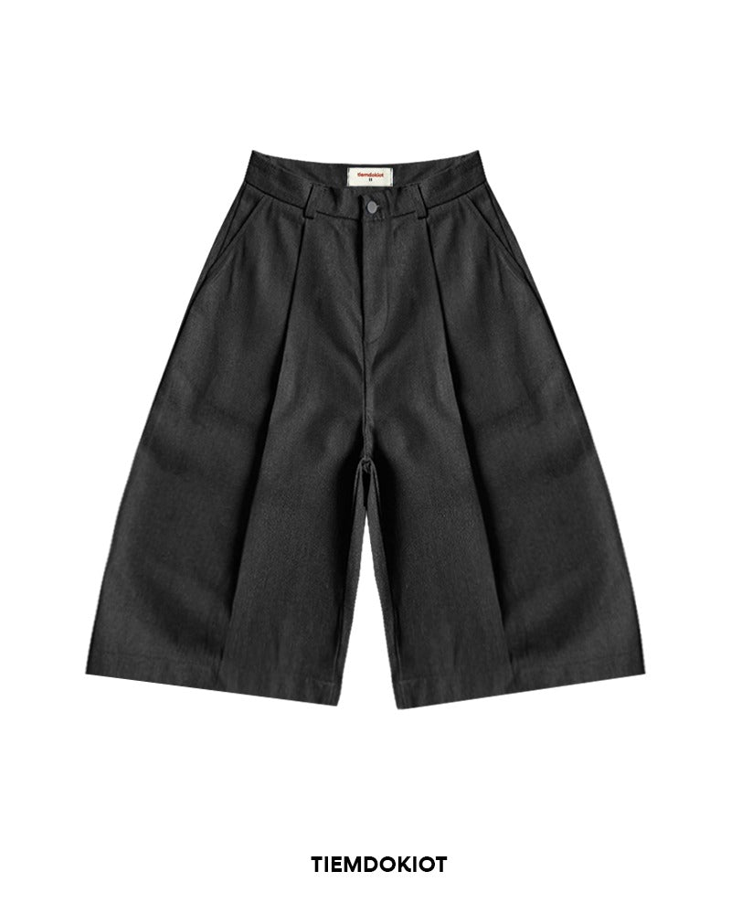 [TIEMDOKIOT] RAWDENIM SHORT WIDE - LEG