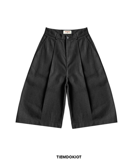[TIEMDOKIOT] RAWDENIM SHORT WIDE - LEG