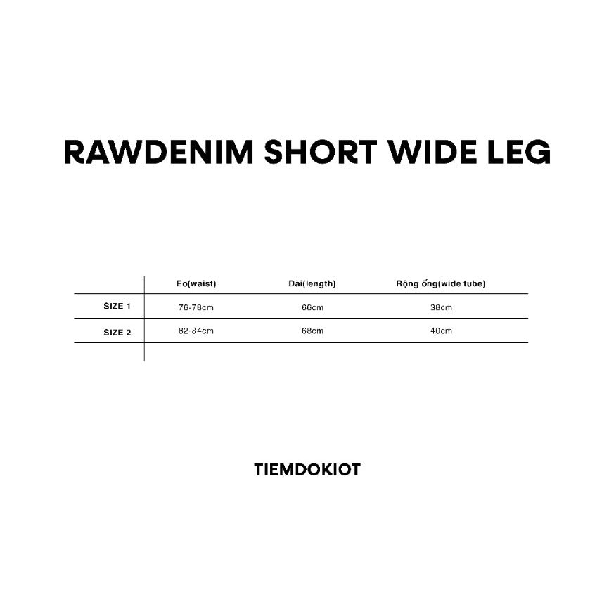 [TIEMDOKIOT] RAWDENIM SHORT WIDE - LEG