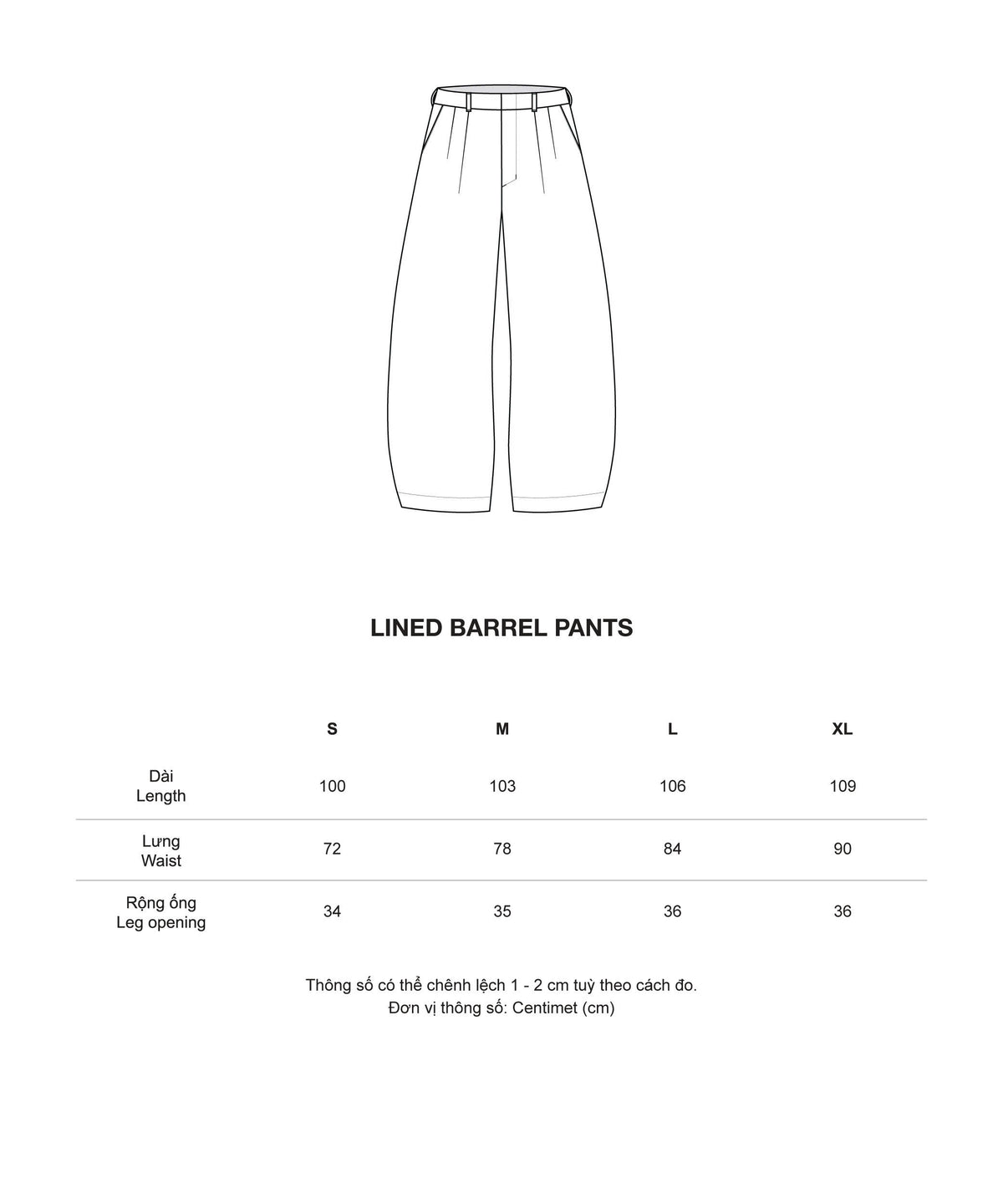 [95PROJECT] LINED BARREL PANTS