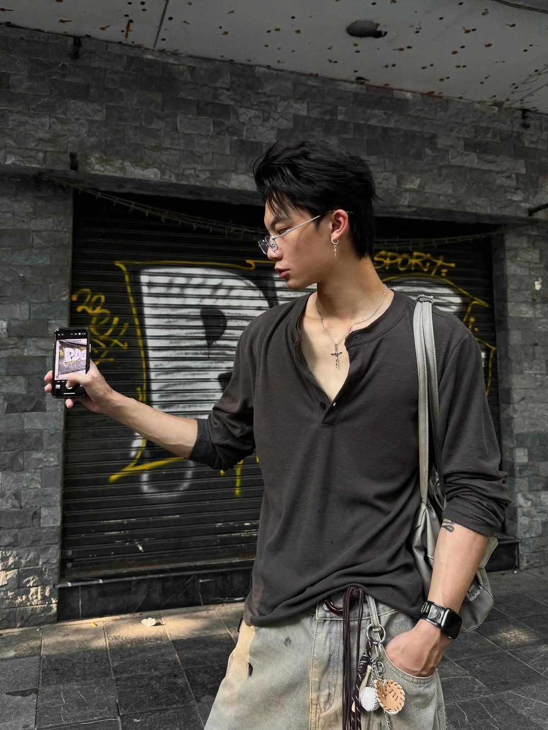 [BADCHOICE] SMOKEY BEIGE BALLOON JEANS