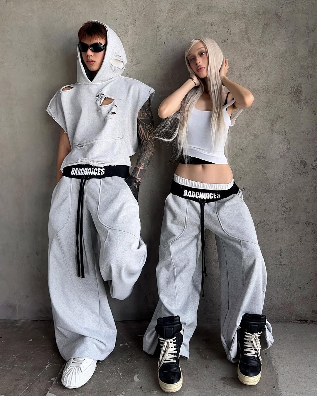 [BADCHOICE] DOUBLE WAIST PANTS