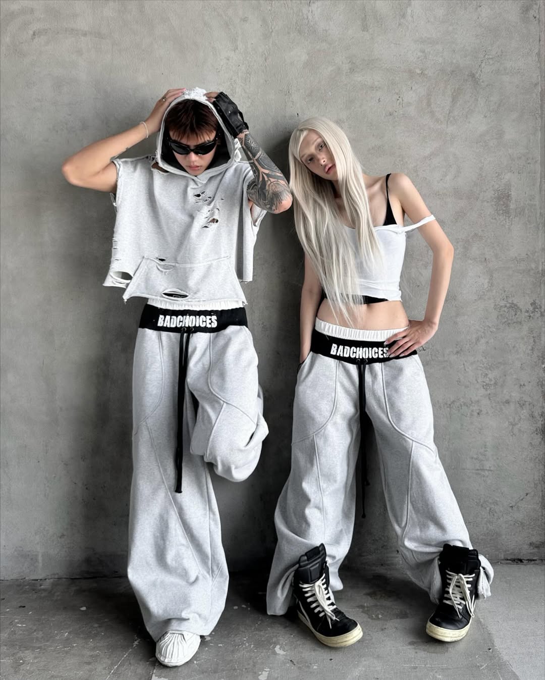 [BADCHOICE] DOUBLE WAIST PANTS