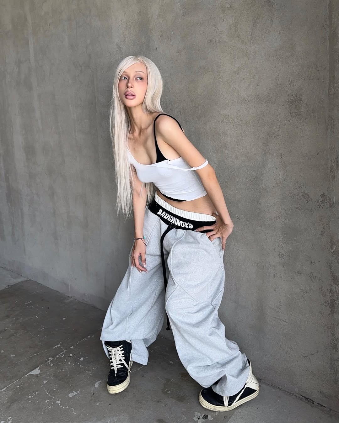 [BADCHOICE] DOUBLE WAIST PANTS