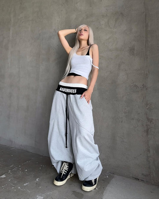 [BADCHOICE] DOUBLE WAIST PANTS