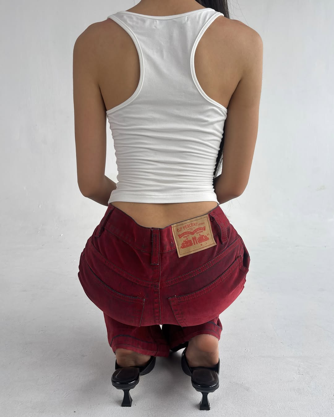 [67%] DENIM VELVET WASH JEANS