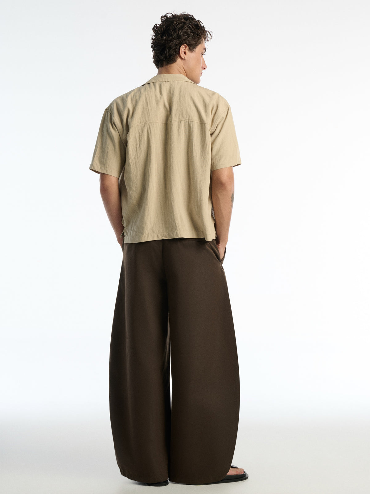 [95PROJECT] LINED BARREL PANTS