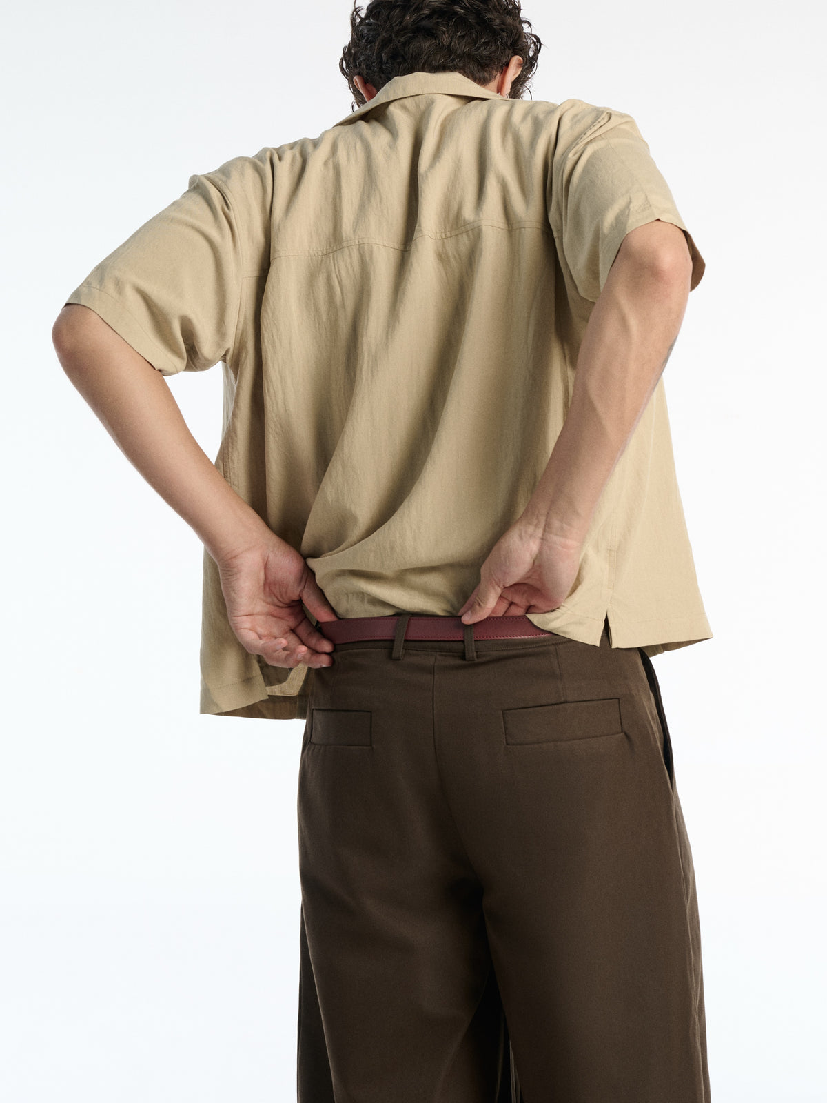 [95PROJECT] LINED BARREL PANTS