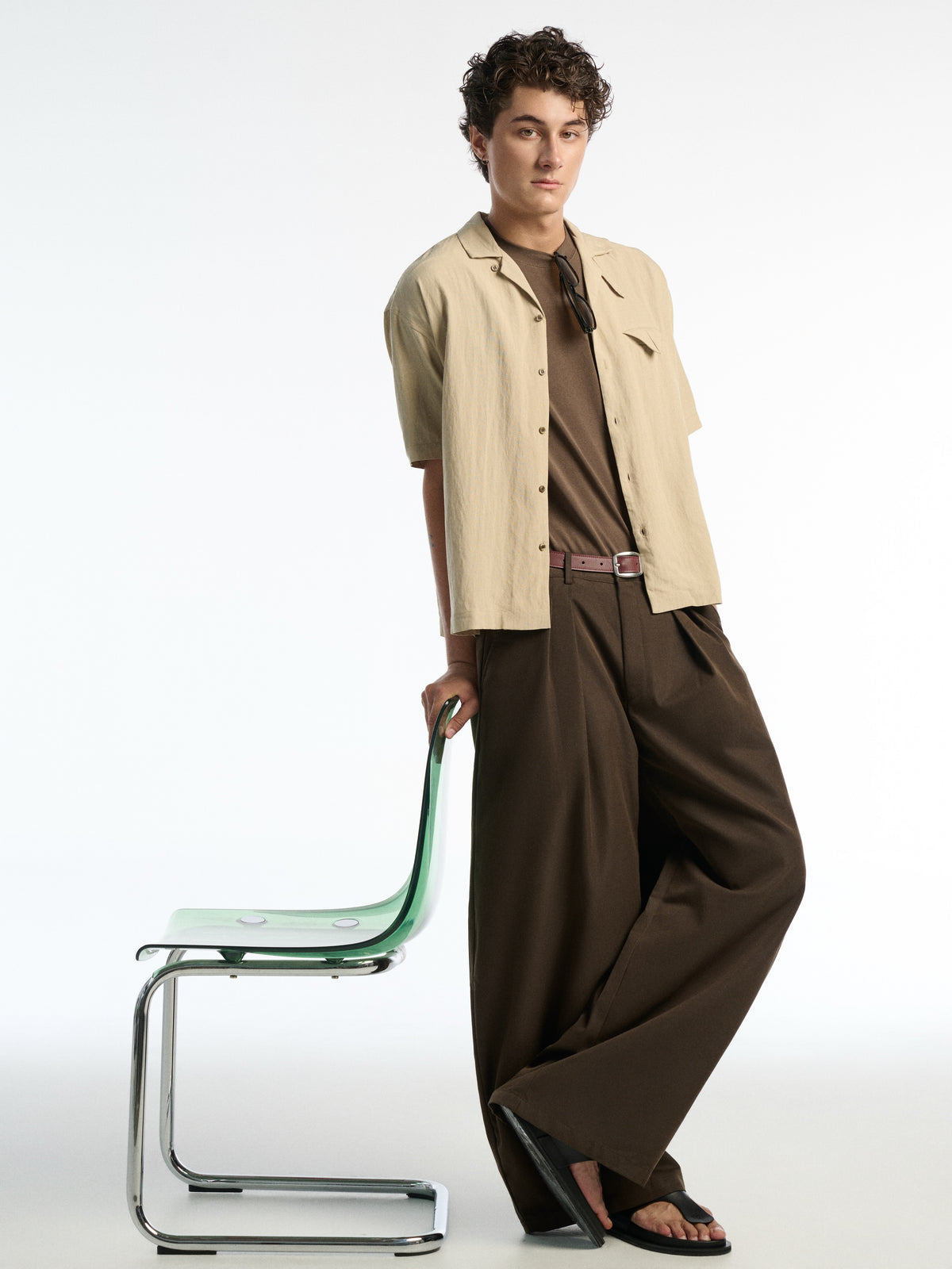 [95PROJECT] LINED BARREL PANTS