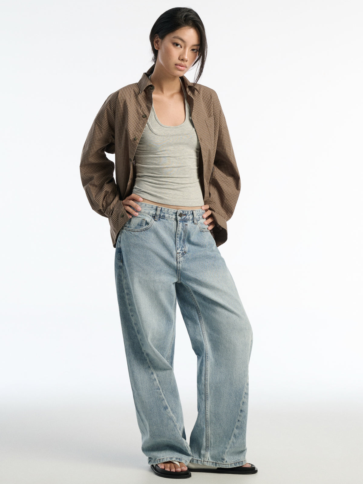 [95PROJECT] TWISTED WIDE JEANS